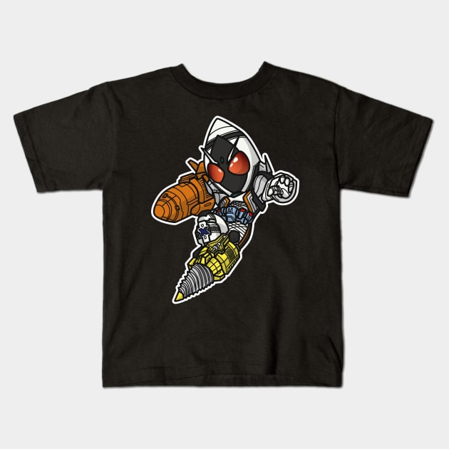 Kamen Rider Fourze Chibi Style Kawaii Kids T-Shirt by The Toku Verse